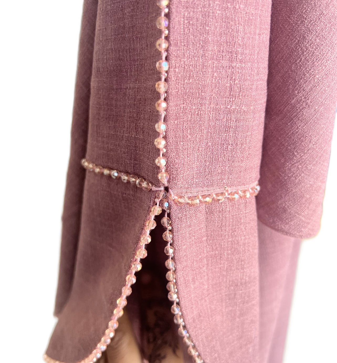 Gemstone Purple linen abaya