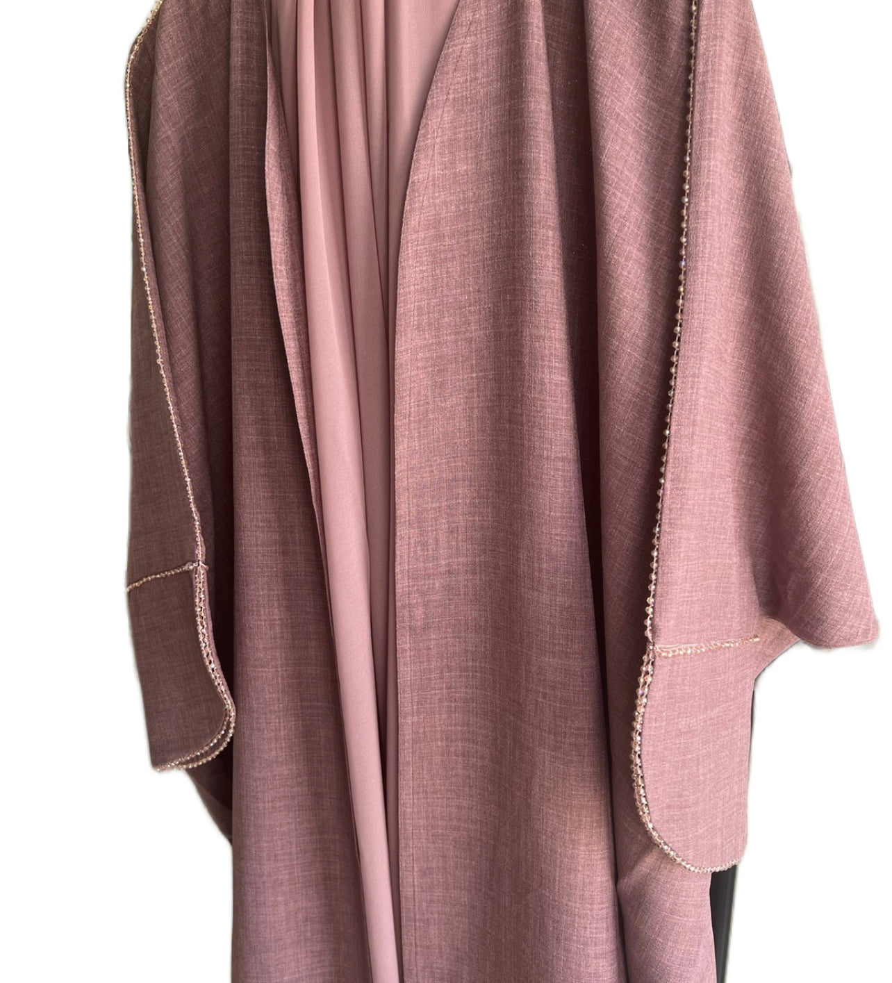 Gemstone Purple linen abaya