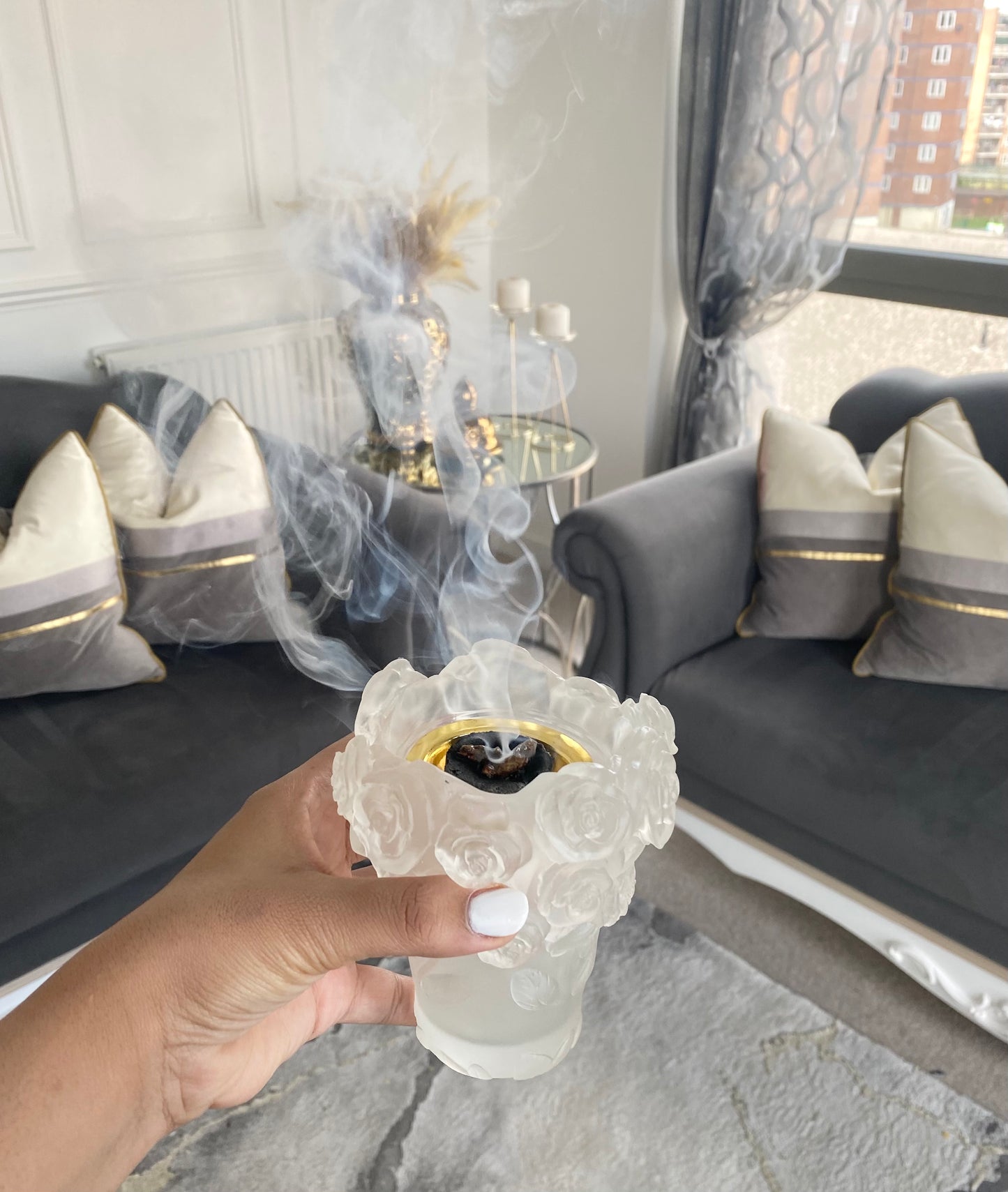 Off White floral frost Burner