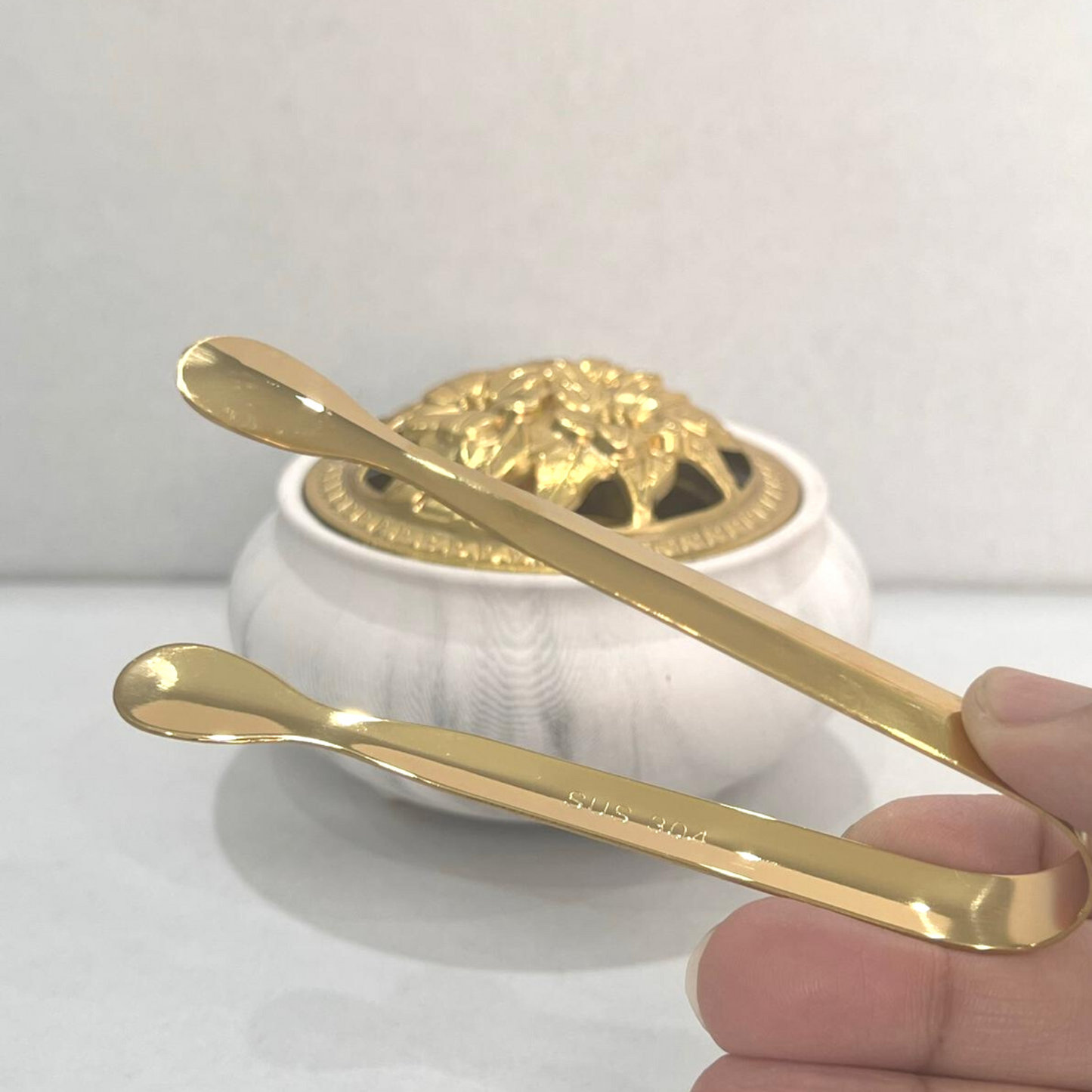 Bakhoor Incense Burner Marble and gold design