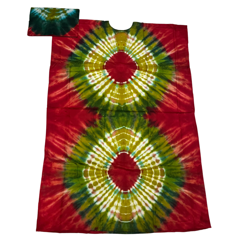Red and green Baati